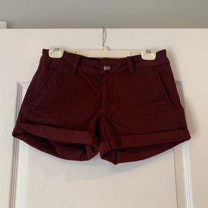 Burgundy Shorts